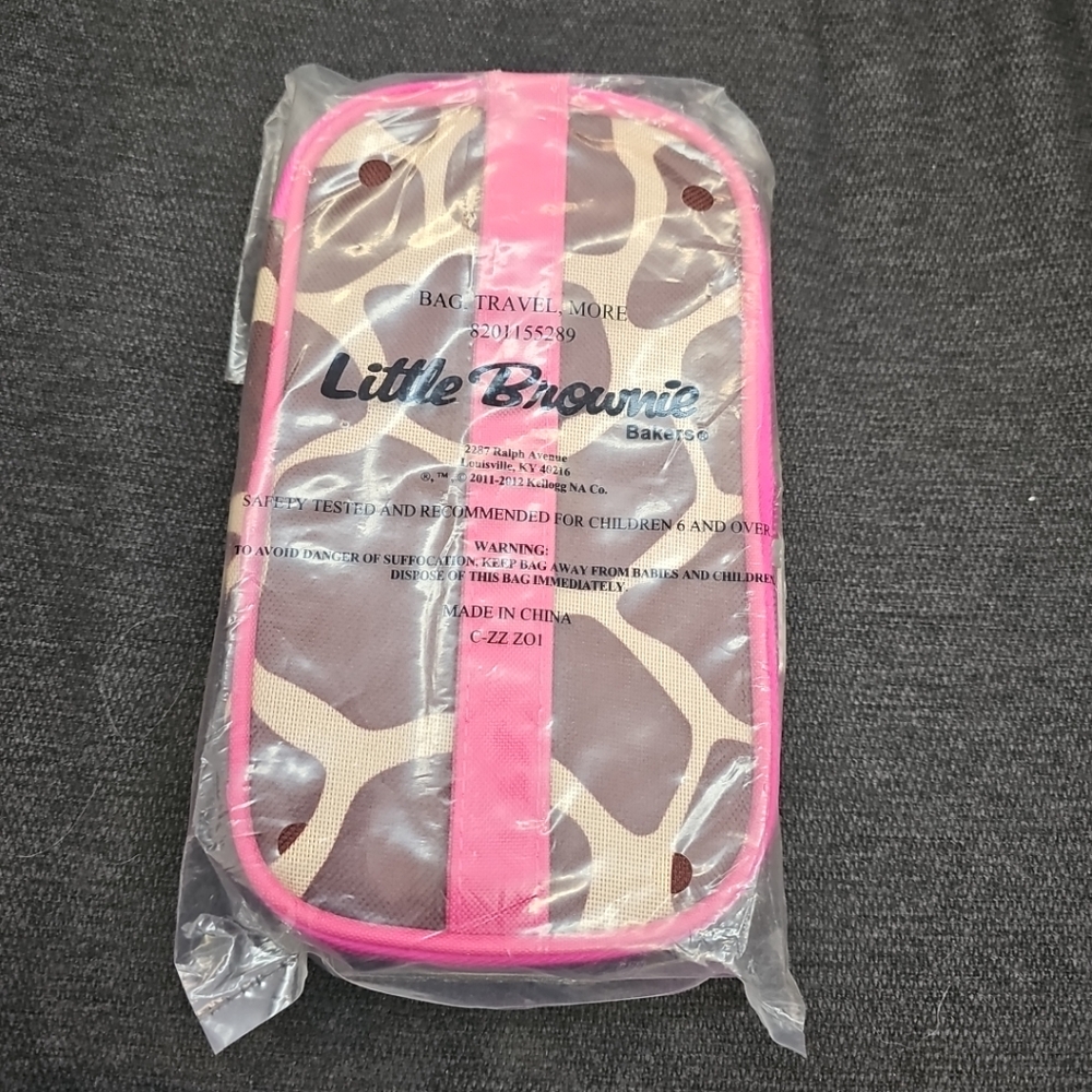 NEW 2012 Girl Scout Cookie Prize Giraffe Print Make-Up Bag Little Brownie Bakers